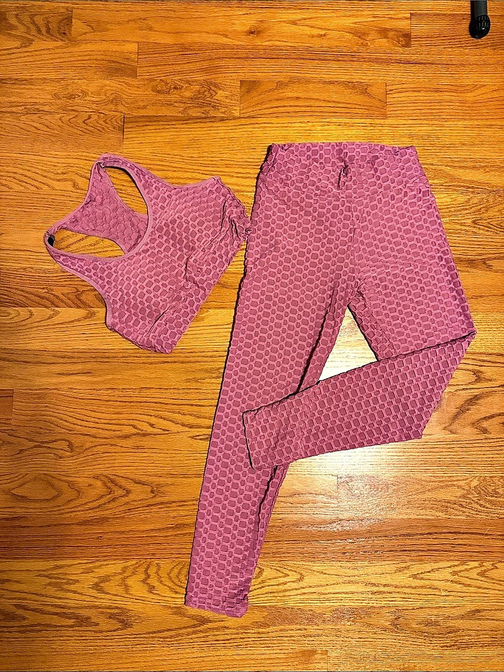 Purple Textured Athletic Set